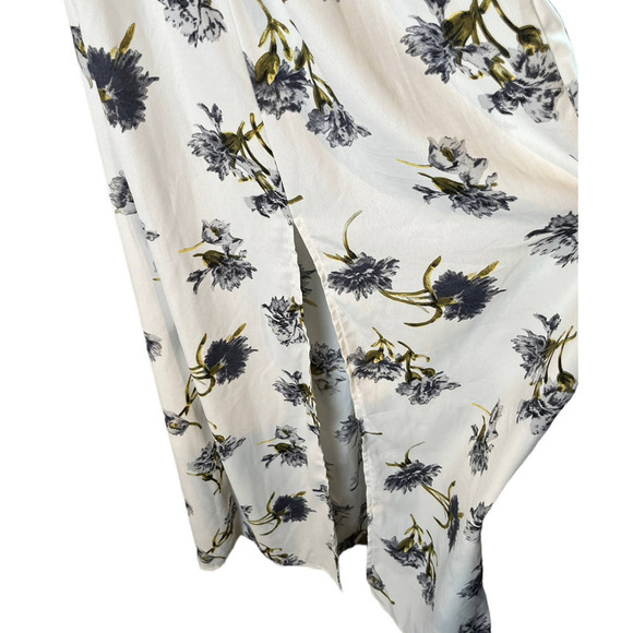 Women’s Anama White With Floral Print Maxi Dress With Bells Sleeves - Picture 8 of 12